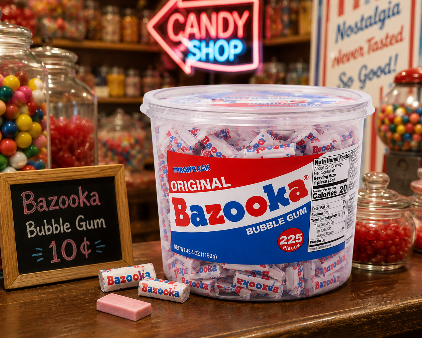 nan product image – Bazooka bubble gum and nostalgic candy