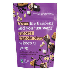 B'Cuz Granola Bites S'mores 3 oz - B'Cuz granola bites package image