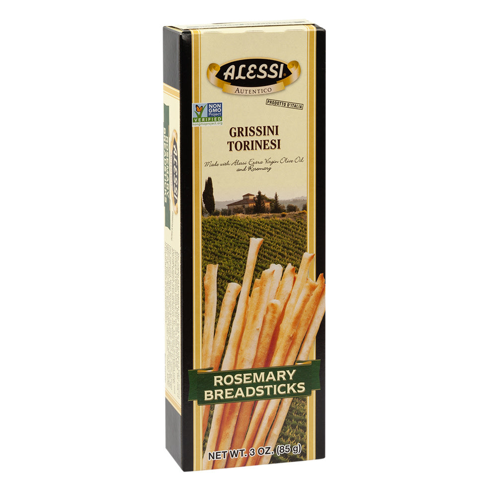 Alessi Breadsticks Rosemary 3 oz - Alessi Italian Foods - Pops Trading Company