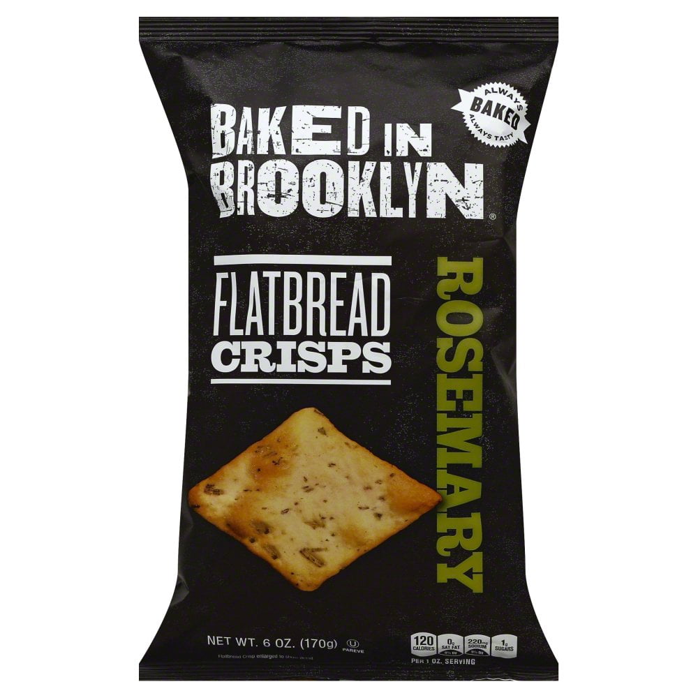 Baked in Brooklyn Rosemary Flatbread Crisps 6 oz 1 Pack product image at Pops Trading Company