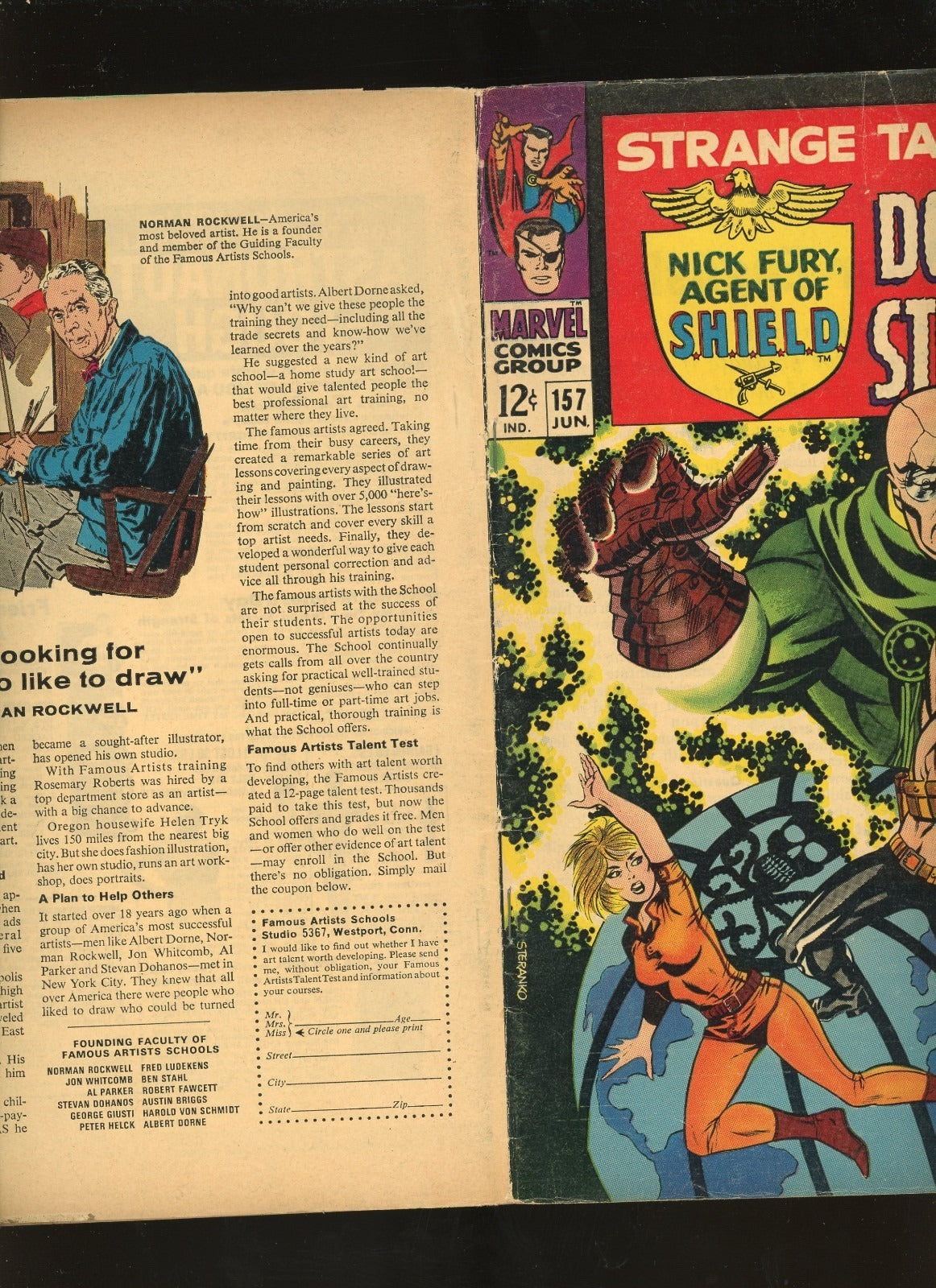 Strange Tales #157 (1967) additional condition photo collectible raw comic