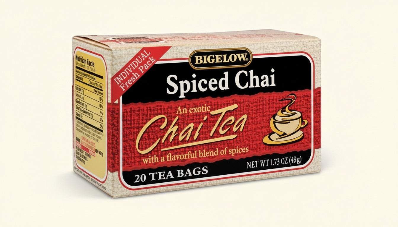 Bigelow Spiced Chai Black Tea Tea Bags product image - Pops Trading Company
