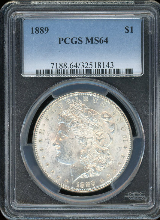 Certified 1889 Morgan Silver Dollar PCGS MS64 Graded US Coin-143 product image - Pops Trading Company