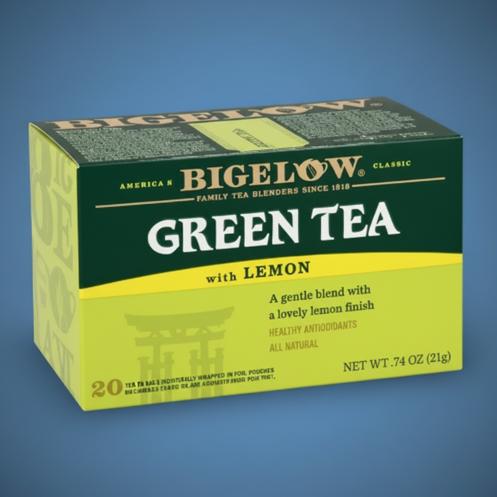Bigelow Green Tea with Lemon Tea Bags product image - Pops Trading Company