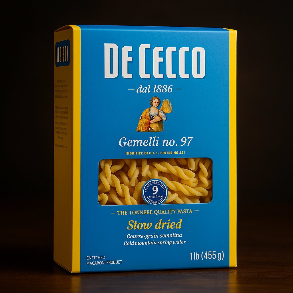 De Cecco Gemelli Pasta No. 97 16 oz Box package image