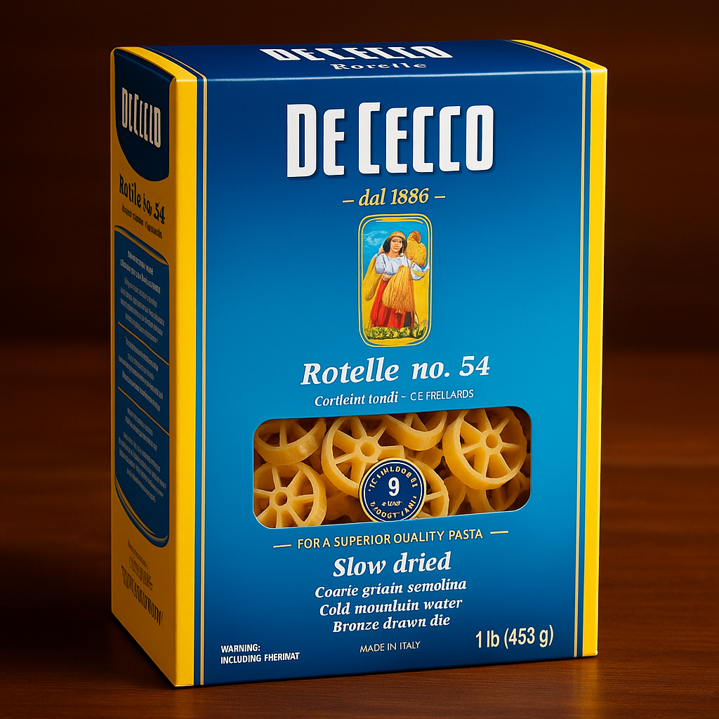 De Cecco Rotelle Pasta No. 54 16 oz Box package image