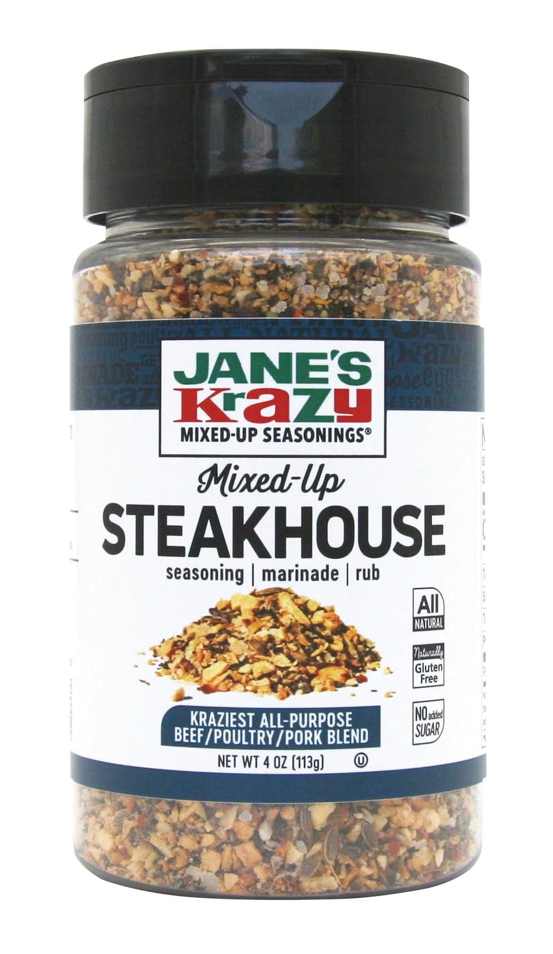 Jane's Krazy Seasonings Mixed-Up Steakhouse Seasoning, 4 Ounce