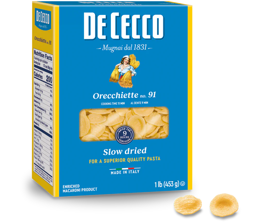 De Cecco Orecchiette # 91 Pasta 3-1lb Boxes