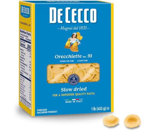 De Cecco Orecchiette # 91 Pasta 3-1lb Boxes