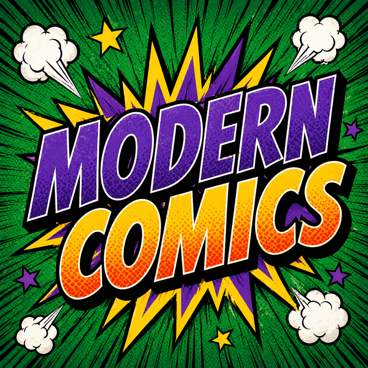 Modern comic books featuring current titles and collectible superhero comics