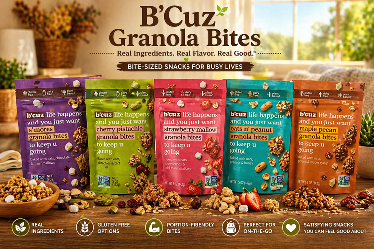 B’Cuz granola bites healthy snack bites