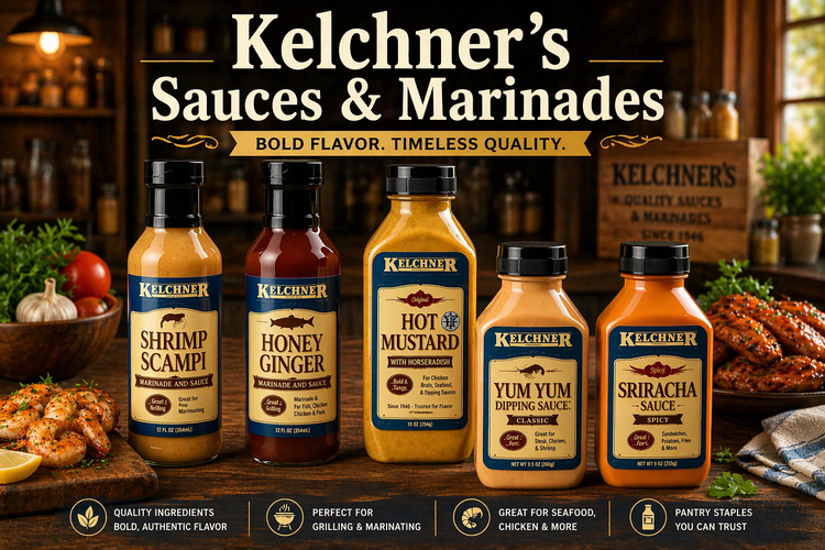 Kelchner’s sauces marinades horseradish mustard condiments