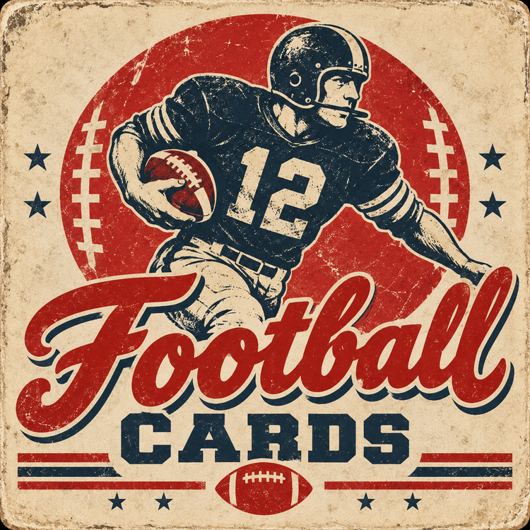 Football cards collection featuring vintage and modern collectible cards