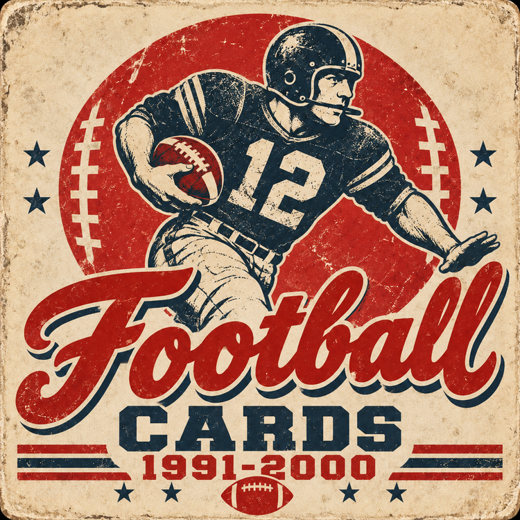 Football cards from 1991 to 2000 collection