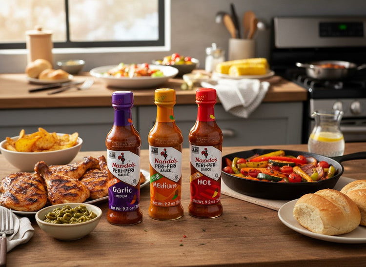 Nando’s peri peri sauces spicy chili marinades