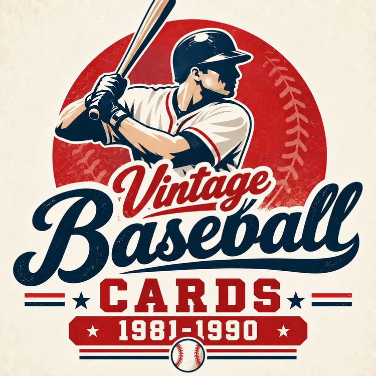 Vintage baseball cards from 1981 to 1990 collection