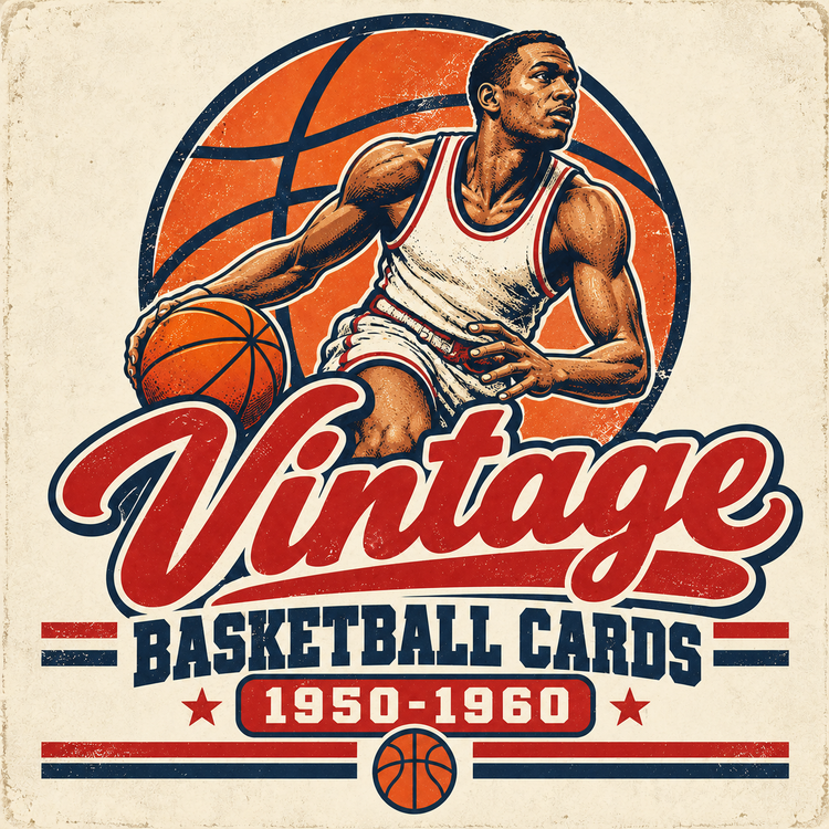Vintage basketball cards from 1950 to 1960 collection