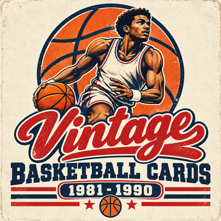 Vintage basketball cards from 1981 to 1990 collection