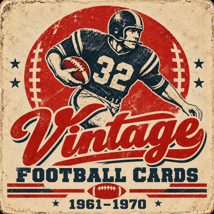 Vintage football cards from 1961 to 1970 collection