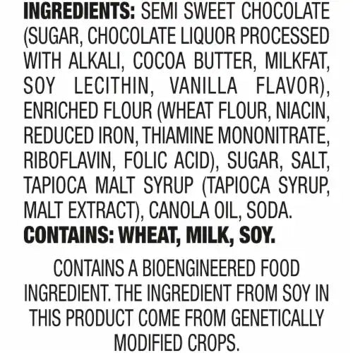 Snack Factory Pretzel Crisps, Dark Chocolate Covered Pretzels, 5.5 oz nutrition facts and ingredients image - Pops Trading Company