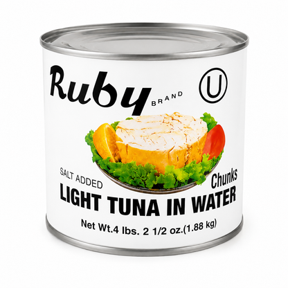 Ruby Yellowfin Light Tuna in Water – Foodservice Can, 66.5 oz