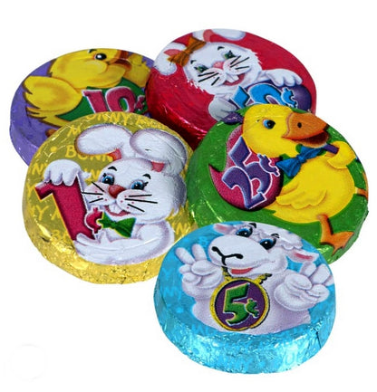 POPS TRADING COMPANY Since 1998 Easter Bunny Munny Chocolate Crisp Coins 8 ounce nutrition facts and ingredients image - Pops Trading Company