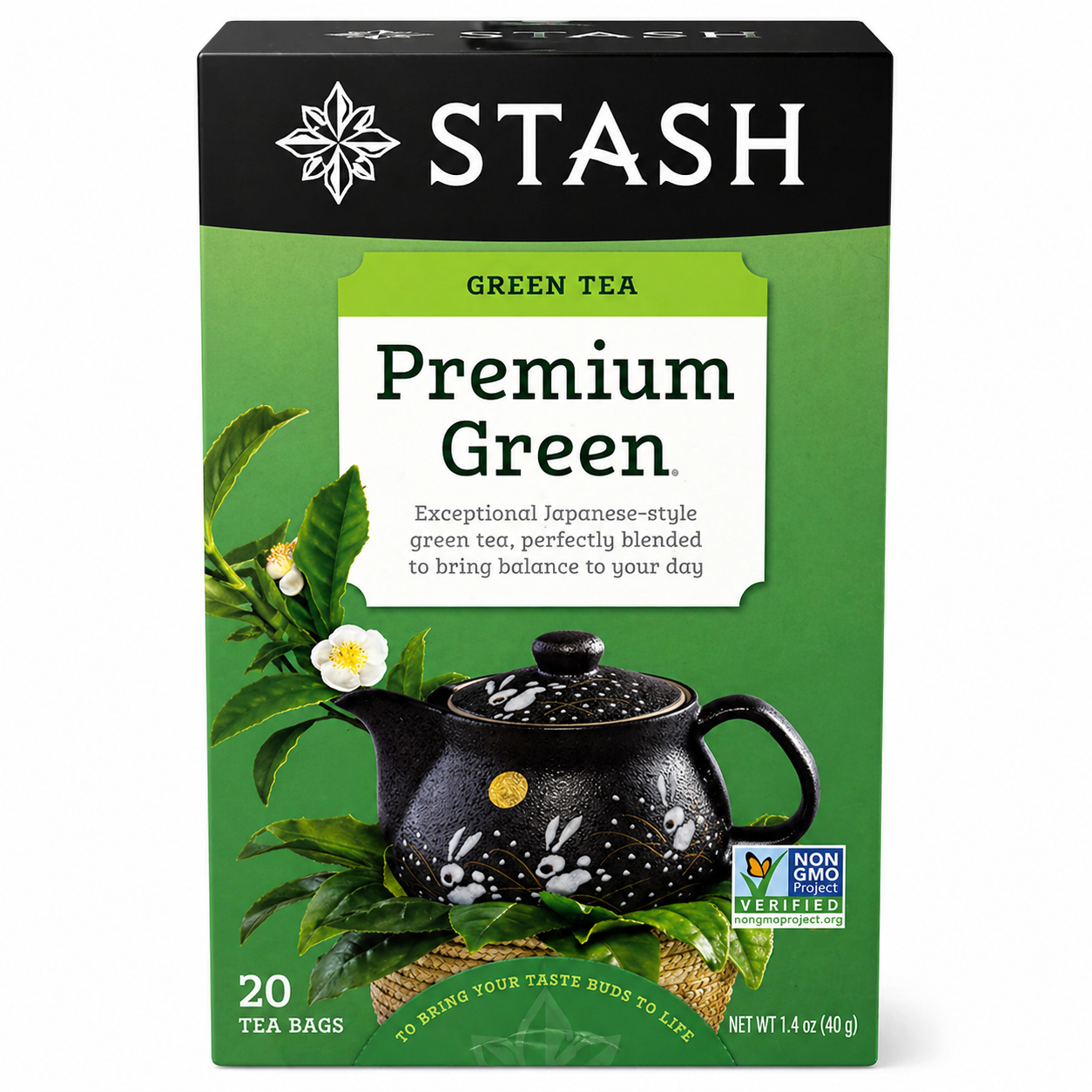 Stash Premium Green Tea Bags 30ct product image at Pops Trading Company