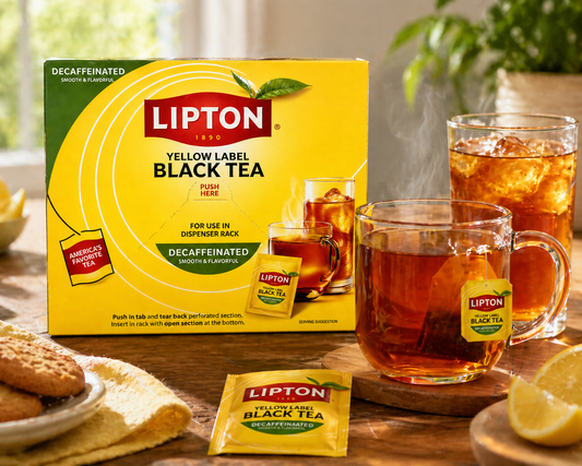 Lipton Yellow Label Decaffeinated Black Tea 72ct product image at Pops Trading Company
