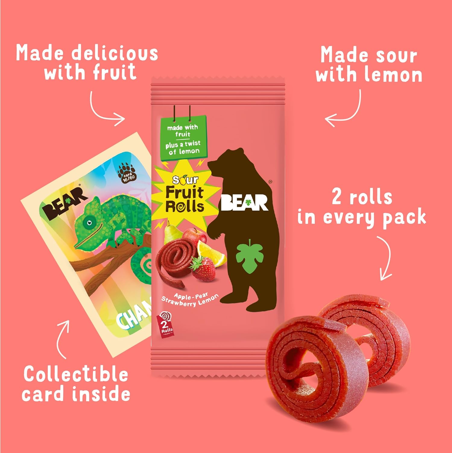 BEAR Fruit Rolls & Fruit Splits Variety Pack 10 Pack 4 Pack product image from BEAR Snacks at Pops Trading Company