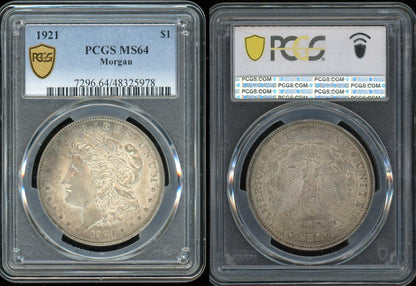 1921 Morgan Silver Dollar PCGS MS64 Certified Coin- 978 product image - Pops Trading Company