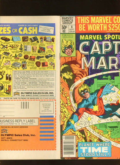 Marvel Spotlight on Captain Marvel #8 (1980) Newsstand