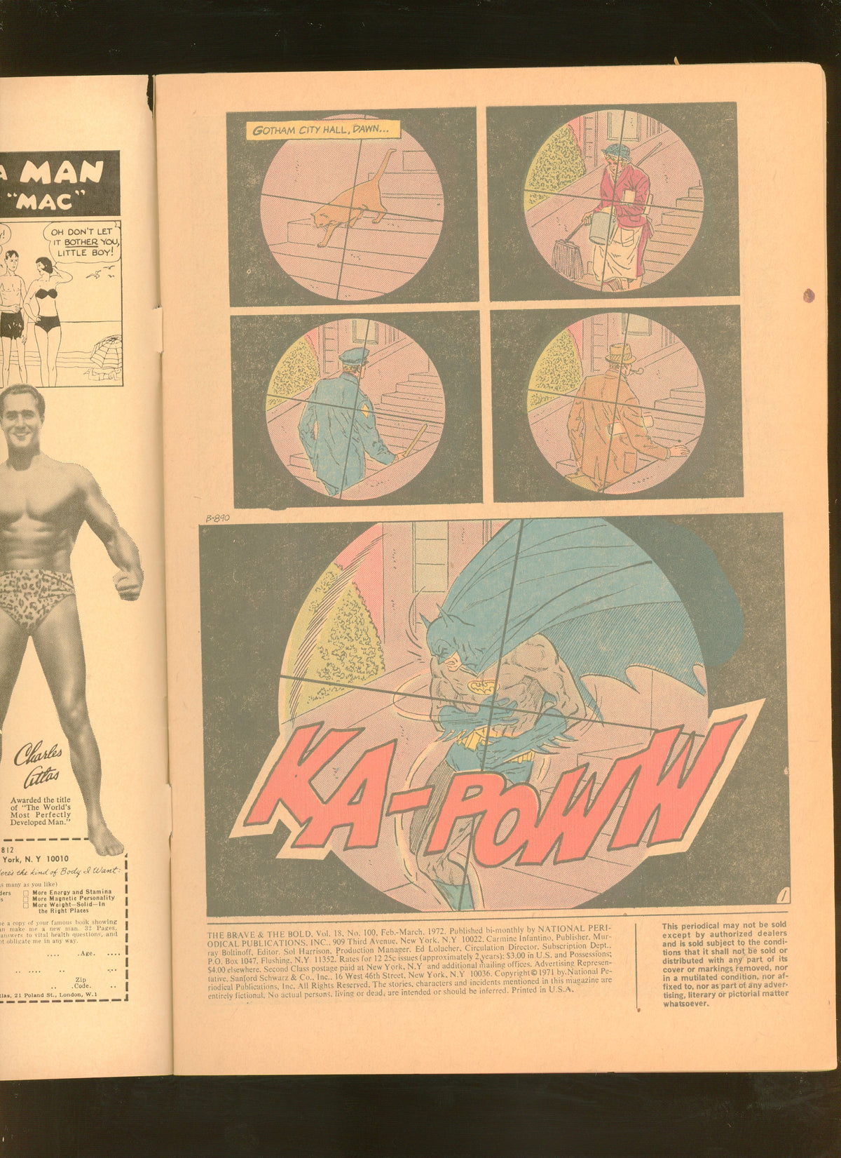 The Brave and the Bold #100 (1972) Batman Green Lantern Black Canary