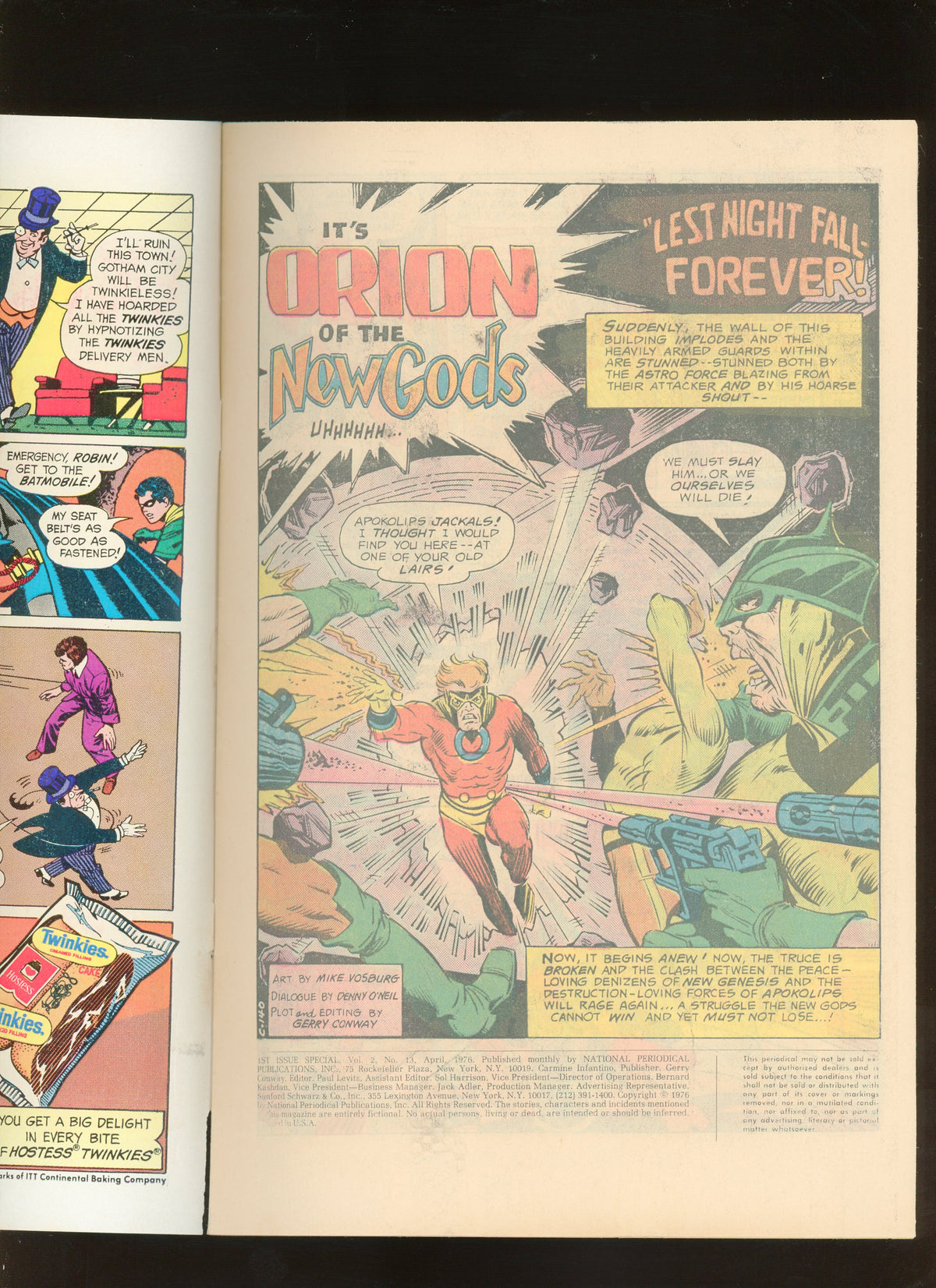 1st Issue Special #13 (1976) New Gods Darkseid Orion Mister Miracle