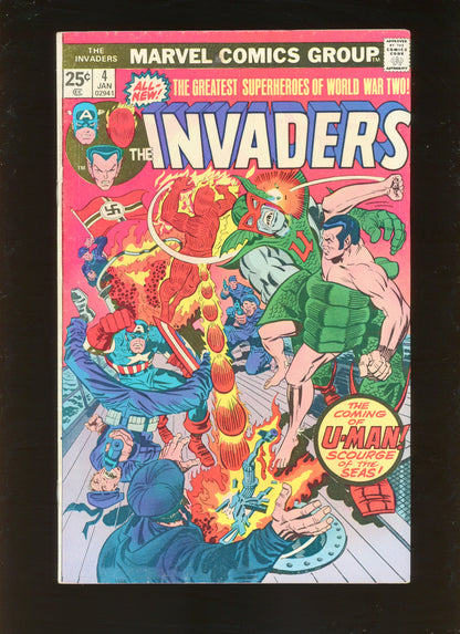 The Invaders #4 (1976) U-Man Captain America Sub-Mariner Marvel