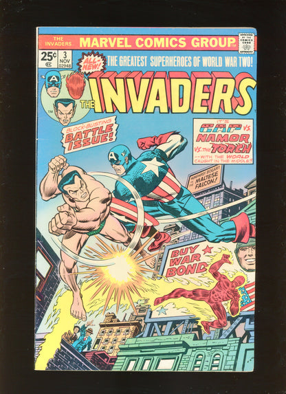 The Invaders #3 (1975) 1st U-Man Captain America Black Knight