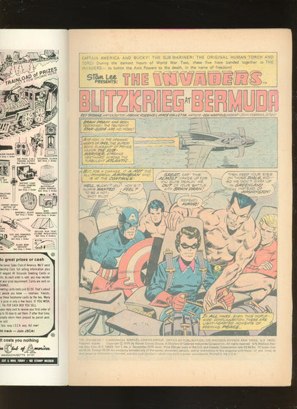 The Invaders #3 (1975) 1st U-Man Captain America Black Knight