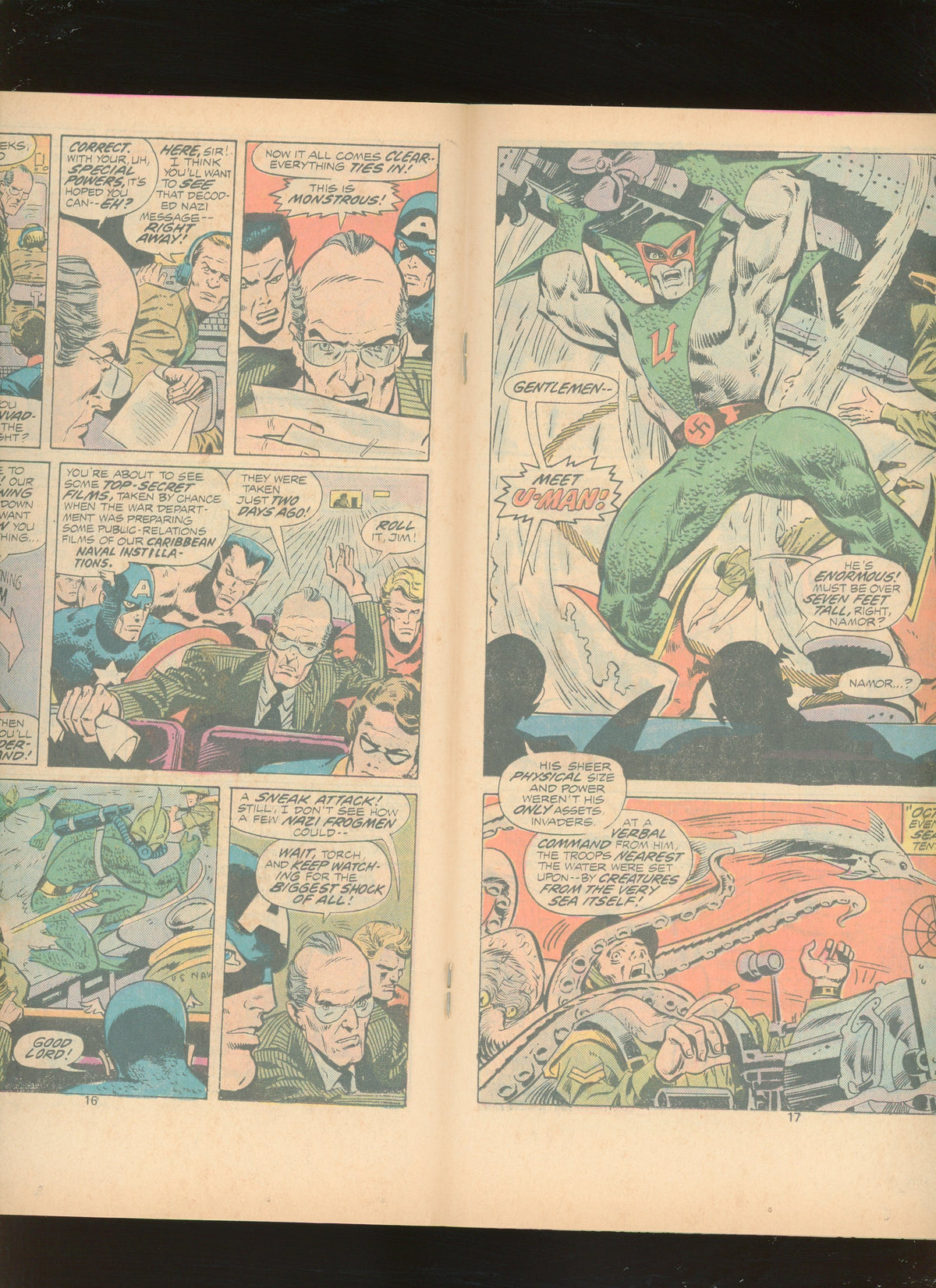 The Invaders #3 (1975) 1st U-Man Captain America Black Knight