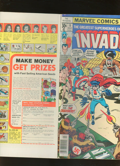 The Invaders #14 (1977) 1st Crusaders Marvel Newsstand