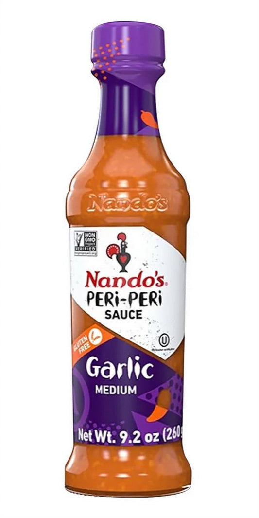 Nando's Garlic PERi-PERi Sauce, 9.2 oz 6 Pack bottle for dipping, marinating, grilling, sandwiches, and everyday meals