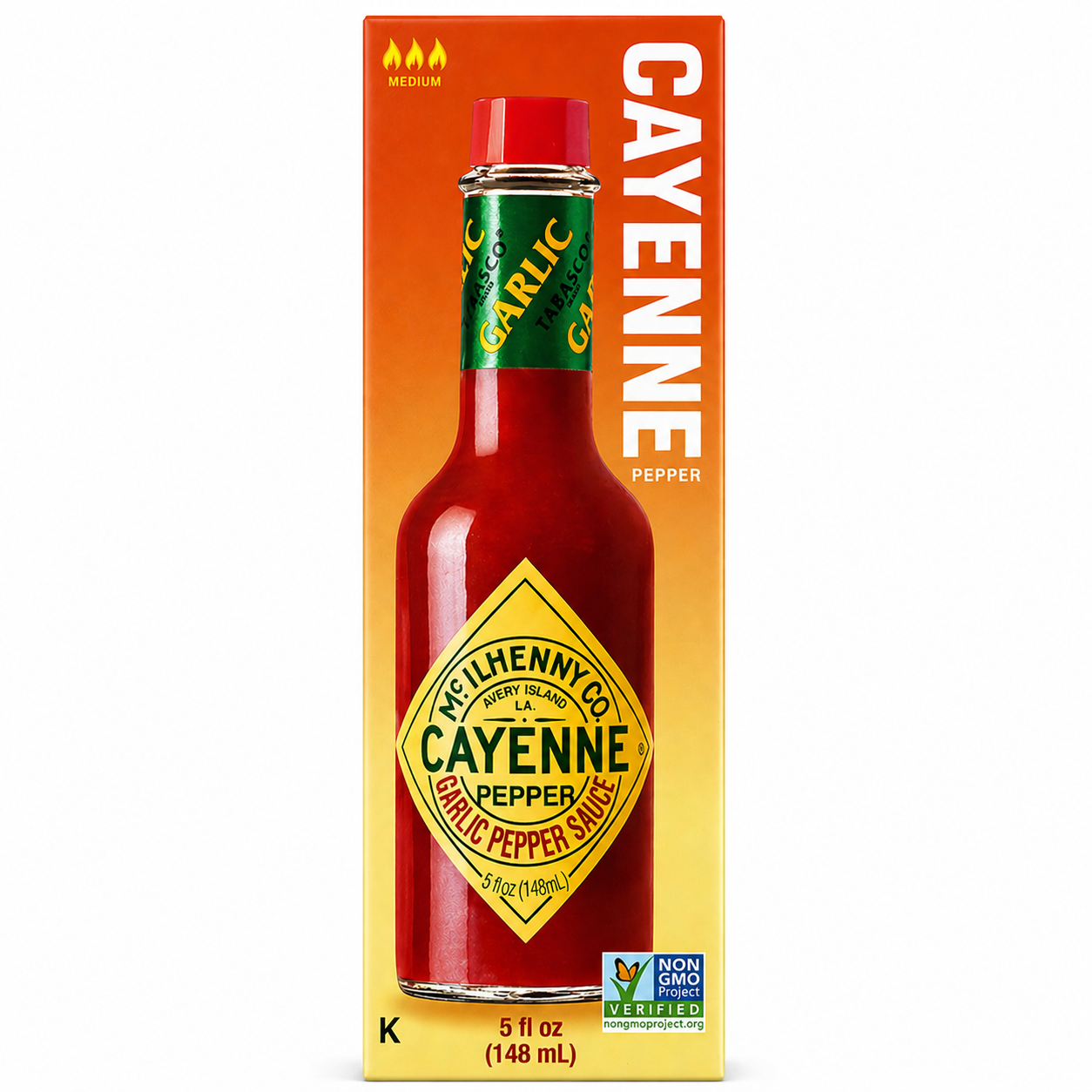 Tabasco Cayenne Garlic Pepper Sauce 5oz by Tabasco product packaging