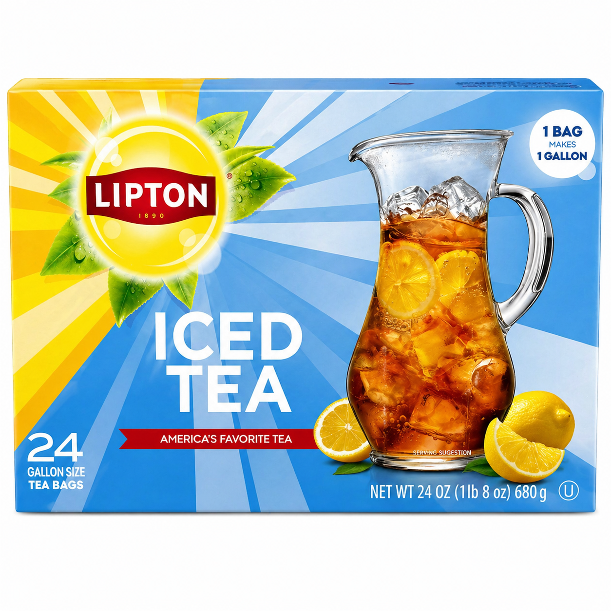Lipton Iced Tea Gallon Size Tea Bags 24ct product image at Pops Trading Company