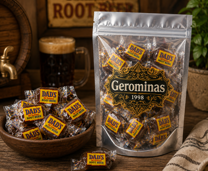 Gerominas Root Beer Barrels 5 lb product image from Gerominas at Pops Trading Company
