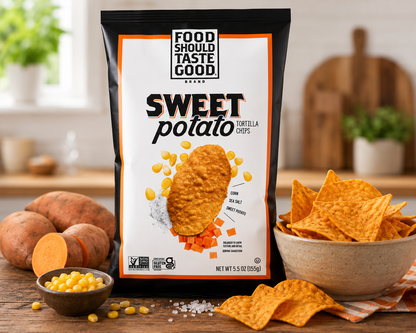 Food Should Taste Good Sweet Potato Tortilla Chips 5.5 oz Bag