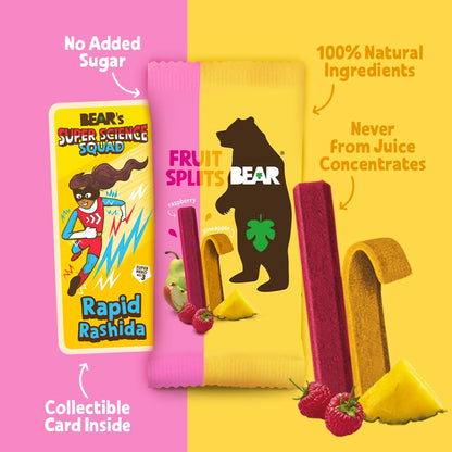 BEAR Raspberry Pineapple Fruit Splits 3.5 oz Box 2 Pack product image from BEAR Snacks at Pops Trading Company