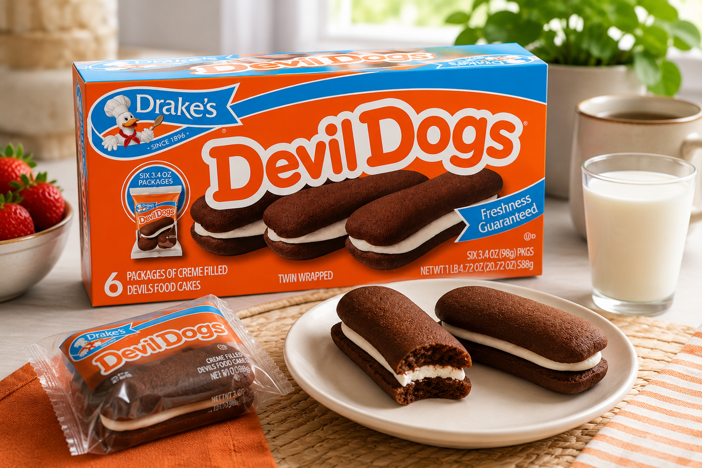 Drake's Devil Dogs Bigger Pack – 6 Twin Packs, 12 Cakes, 20.74 oz