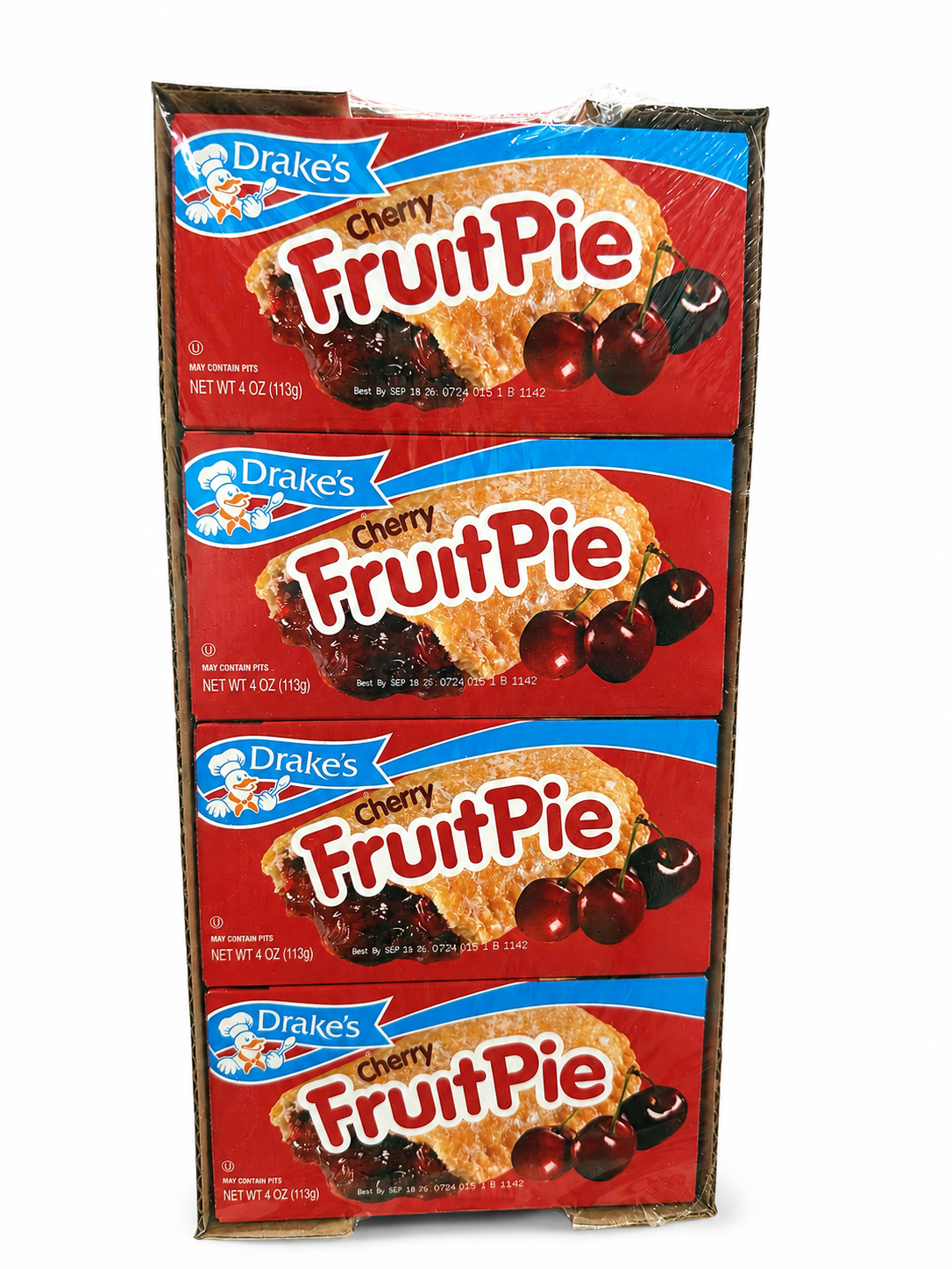 Drake's Cherry Fruit Pies – 8 Individually Wrapped 4 oz Pies