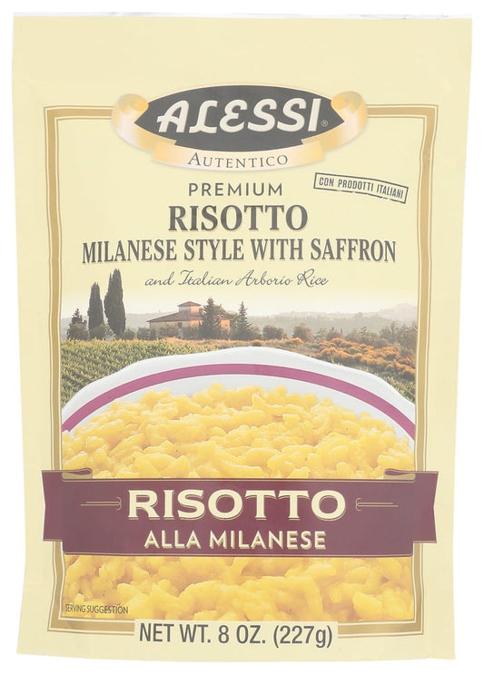 Risotto Alla Milanese Style With Saffron, 8 oz, 1 Pack front package image - Pops Trading Company