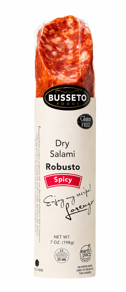 Busseto Spicy Robusto Dry Salami 7 oz 15ct case pack product image