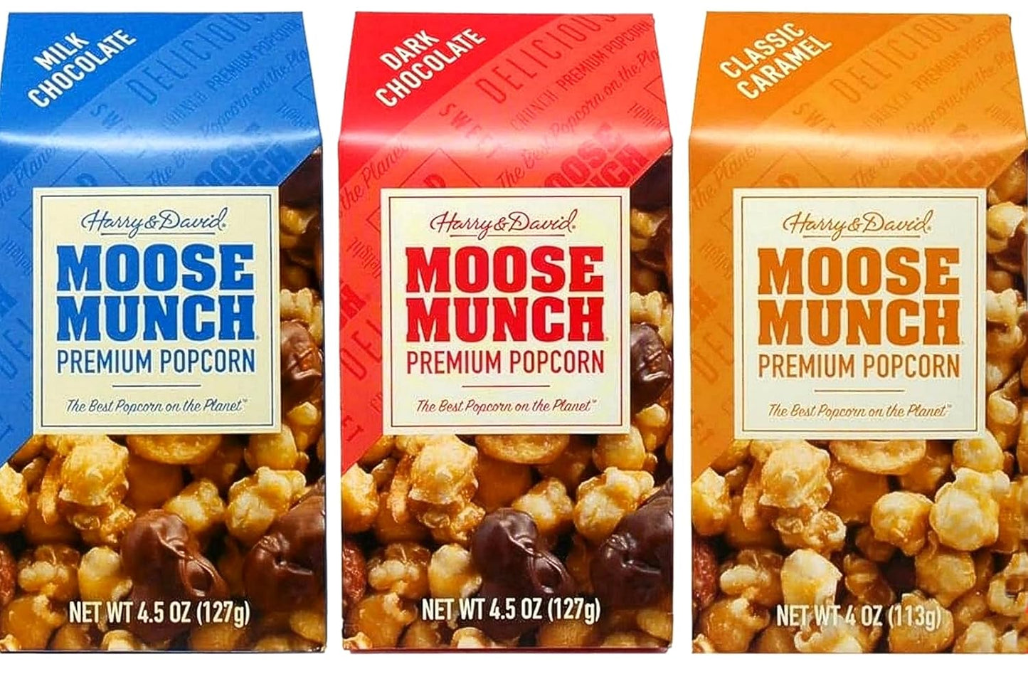 Harry & David Moose Munch® Gourmet Popcorn 3-Flavor Variety Pack product image at Pops Trading Company