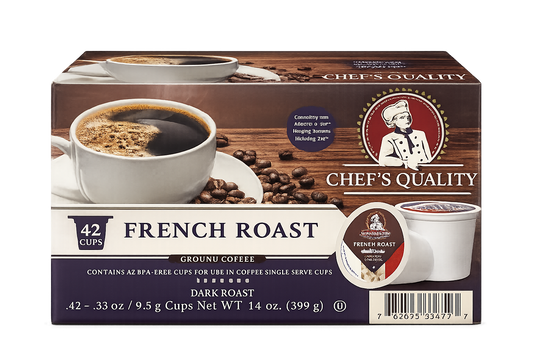 Chef's Quality French Roast Single Serve Coffee Cups 42ct product image at Pops Trading Company